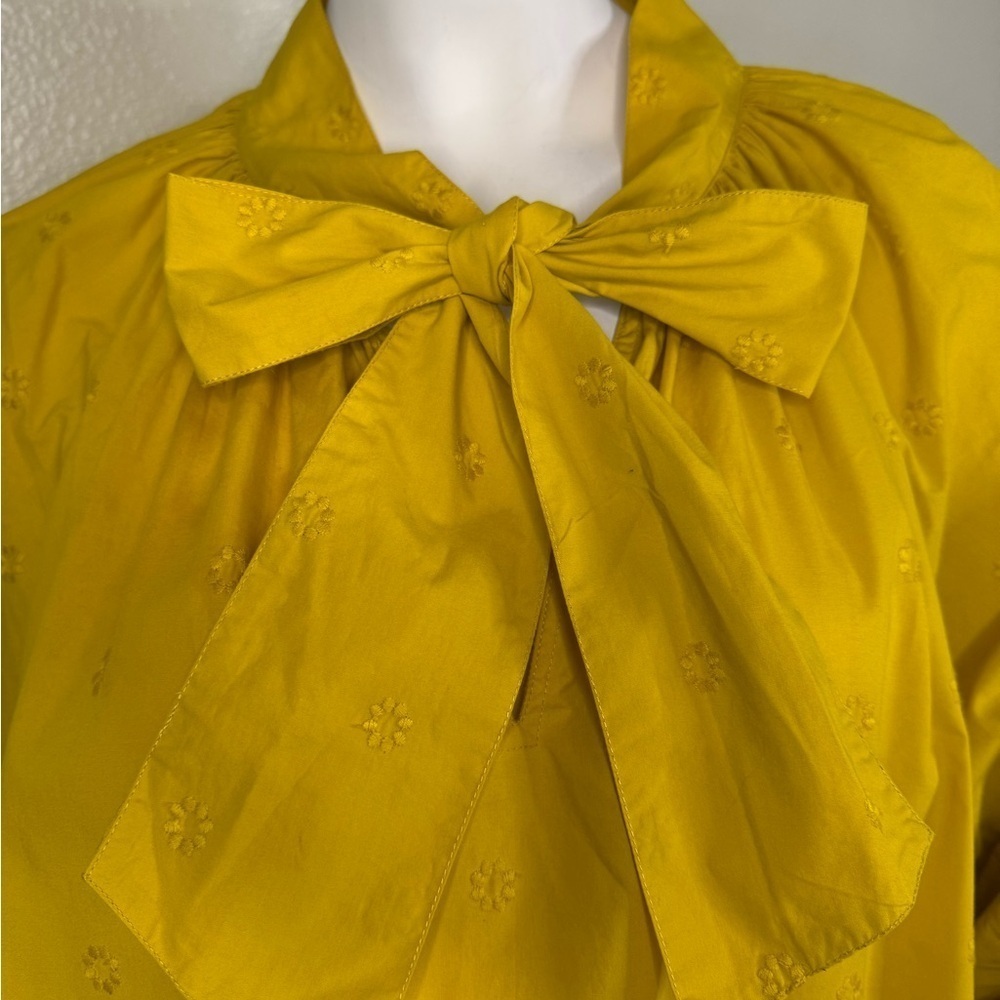 Ulla Johnson Bow Yellow 100% Cotton Ruffle by the waist Sz 8. - Picture 3 of 11